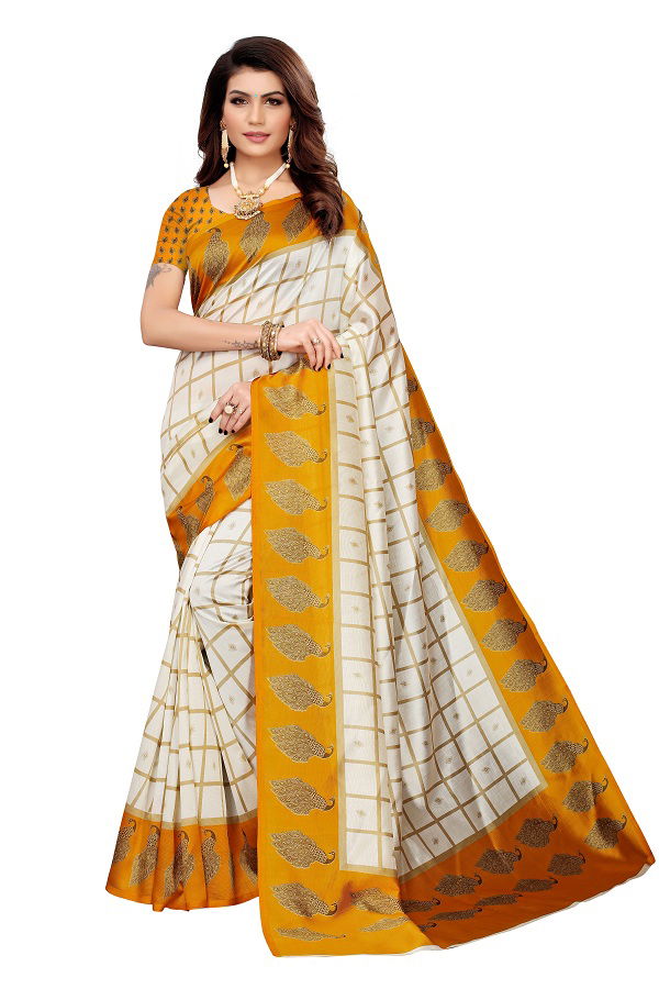 Printed Art Silk 4 Art Silk Designer Fancy Wear Saree Collection